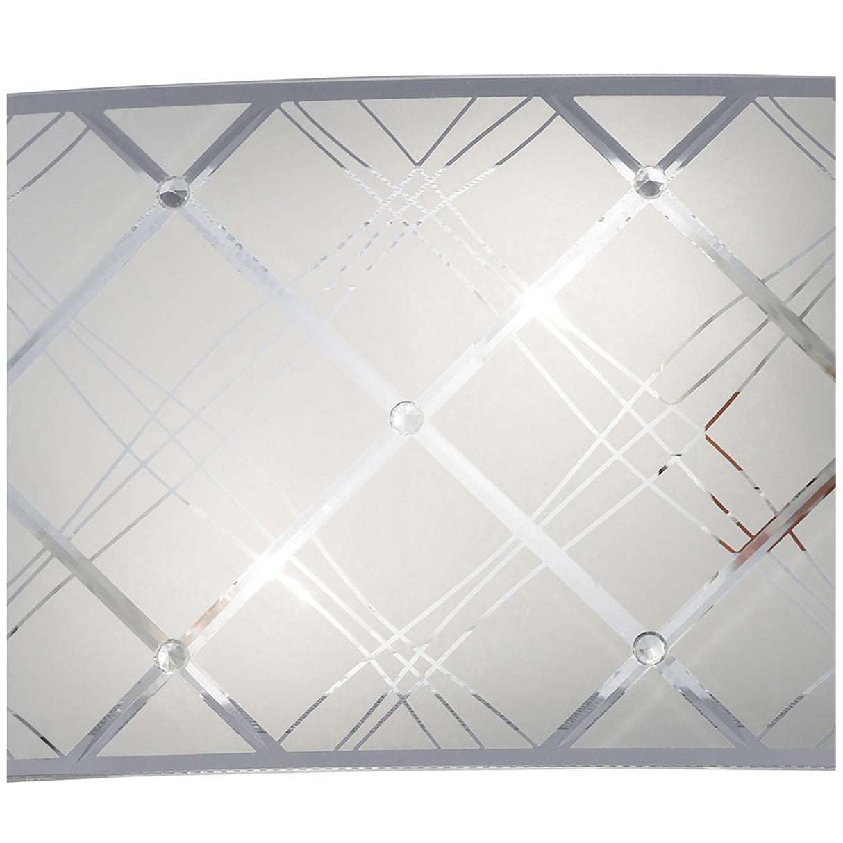 Aries 2 Light Glass Wall Light - Polished Chrome