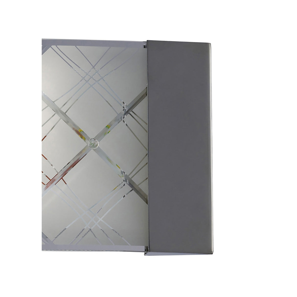 Aries 2 Light Glass Wall Light - Polished Chrome