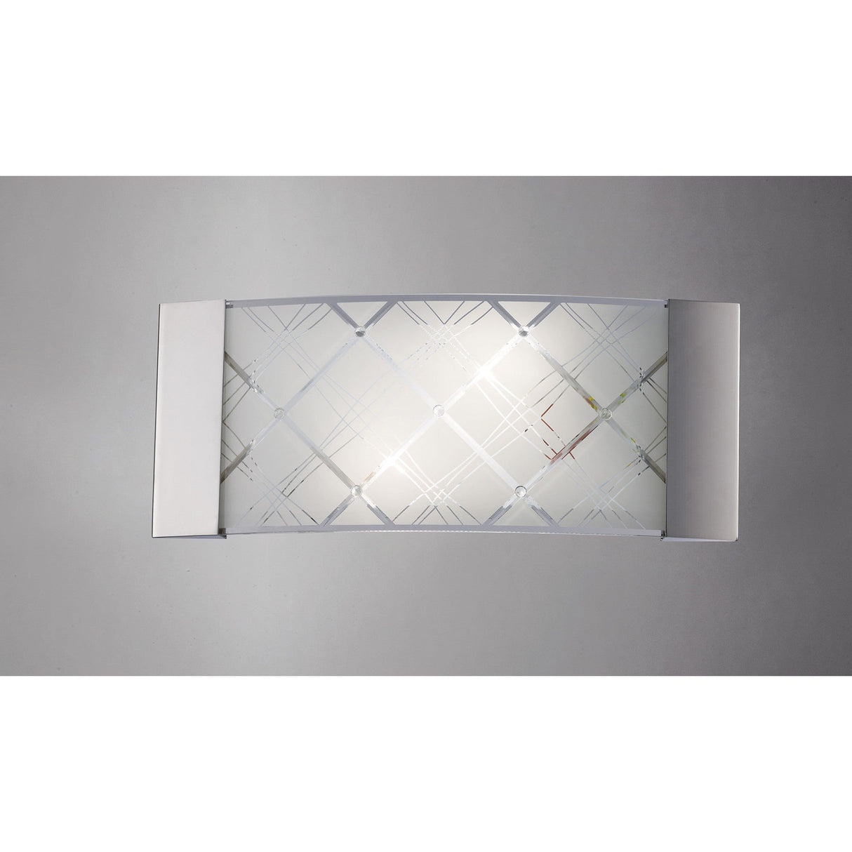 Aries 2 Light Glass Wall Light - Polished Chrome