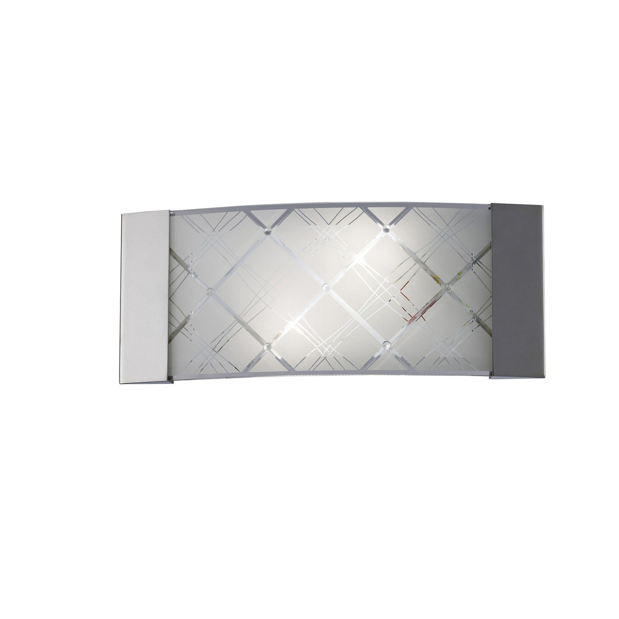 Aries 2 Light Glass Wall Light - Polished Chrome