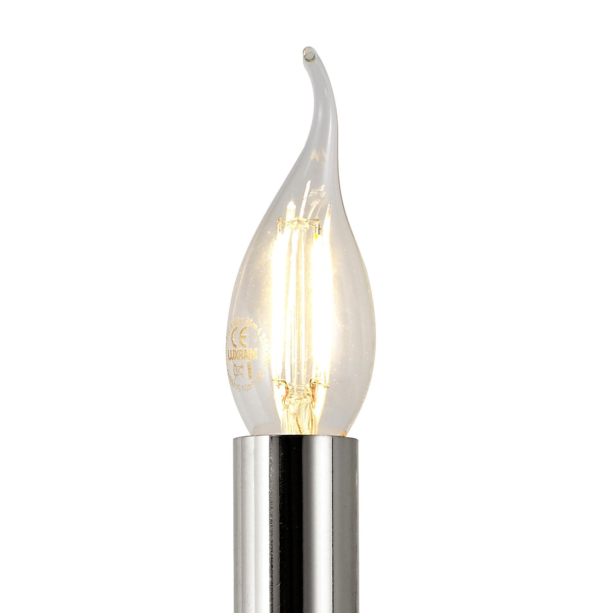 Armand 1 Light Crystal Wall Light - Polished Chrome