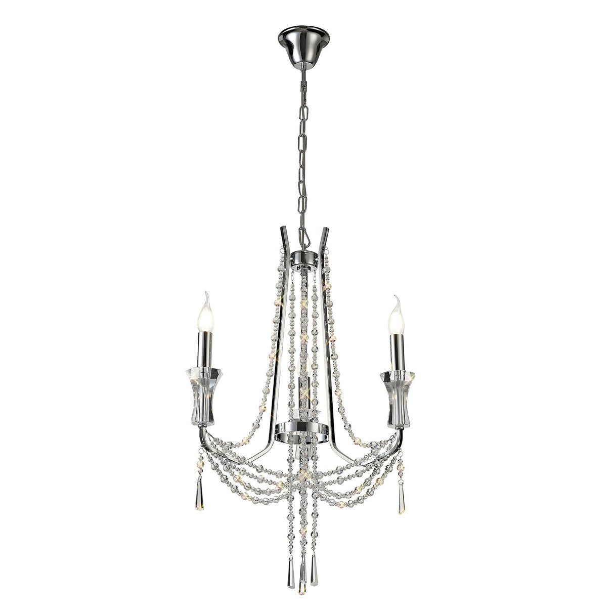 Armand 52cm 3 Light Crystal Chandelier - Polished Chrome