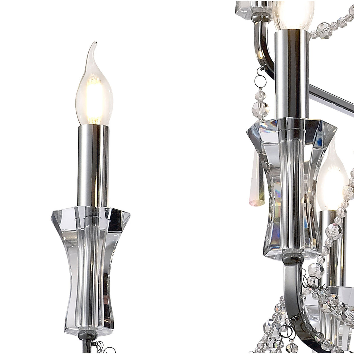 Armand 85cm 12 Light Crystal Chandelier - Polished Chrome