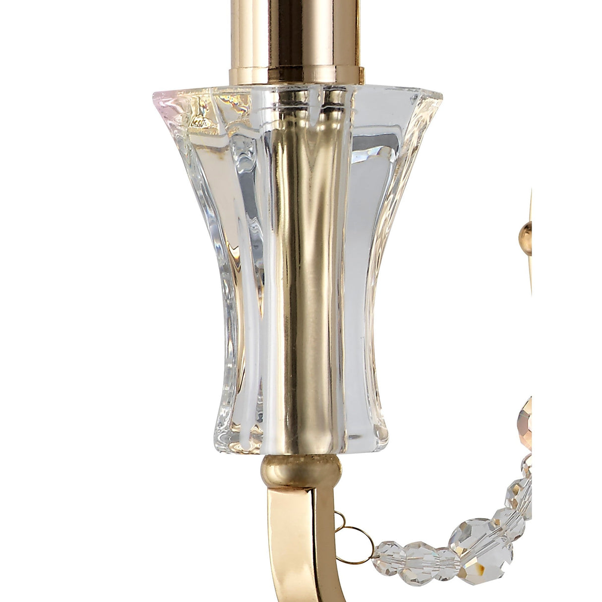 Armand 1 Light Crystal Wall Light - French Gold