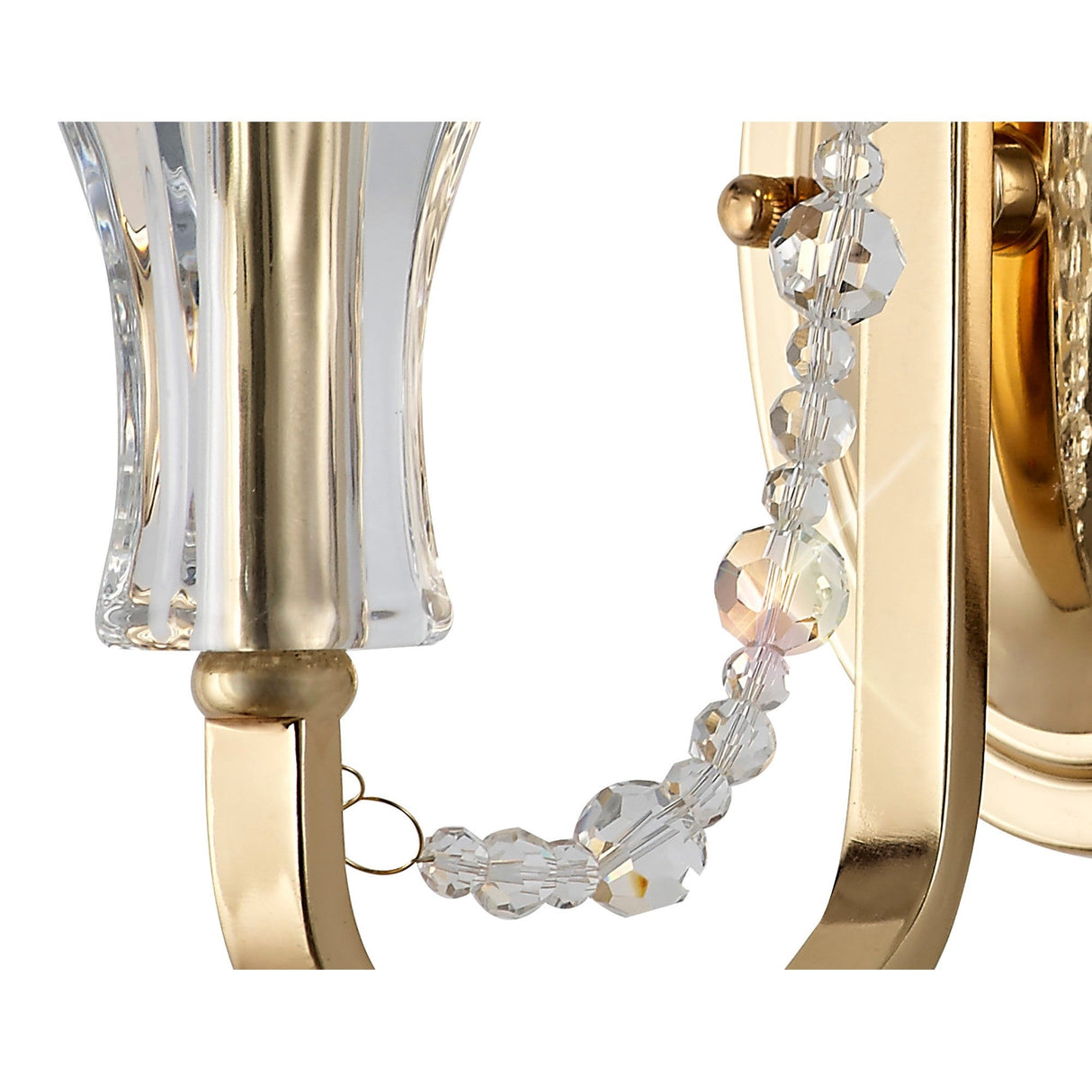 Armand 1 Light Crystal Wall Light - French Gold