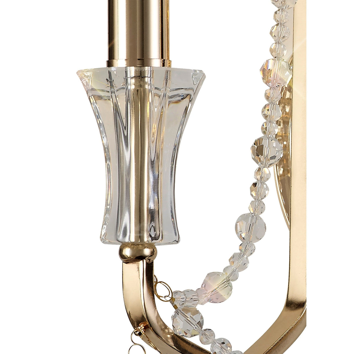 Armand 2 Light Crystal Wall Light - French Gold