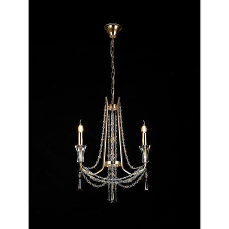 Armand 52cm 3 Light Crystal Chandelier - French Gold