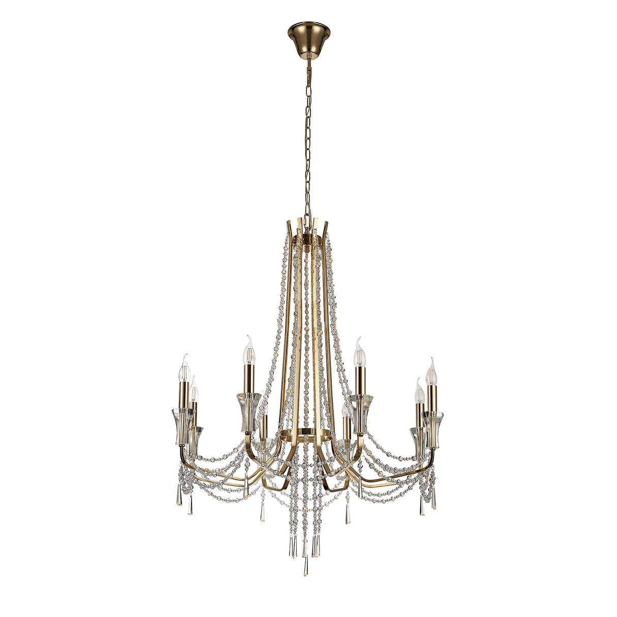 Armand 85cm 8 Light Crystal Chandelier - French Gold