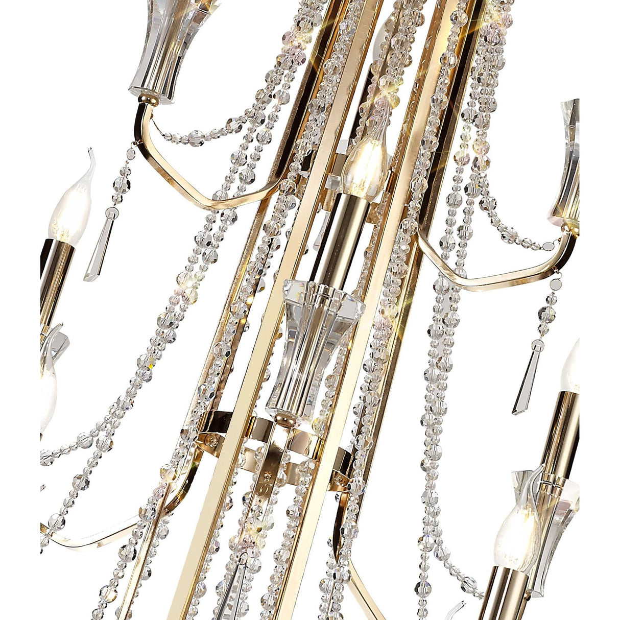 Armand 85cm 12 Light Crystal Chandelier - French Gold