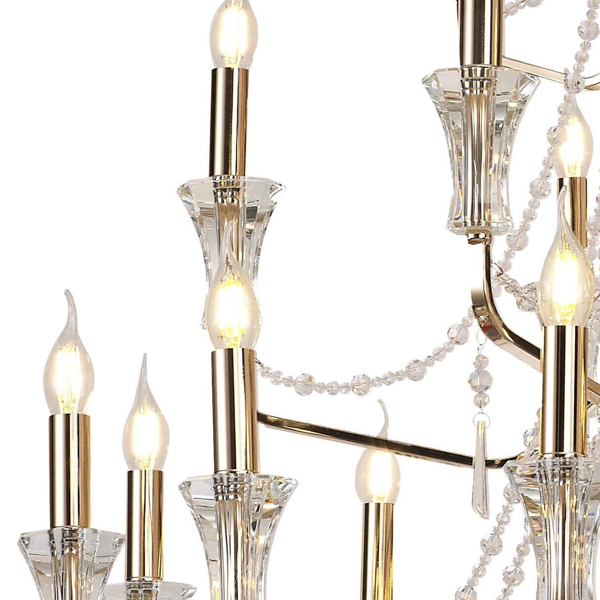 Armand 112cm 24 Light Crystal Chandelier - French Gold