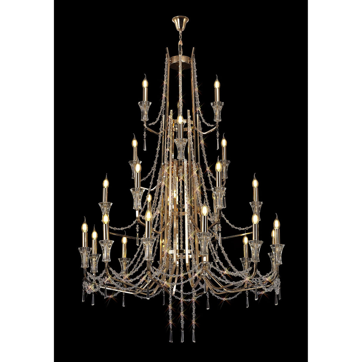 Armand 112cm 24 Light Crystal Chandelier - French Gold