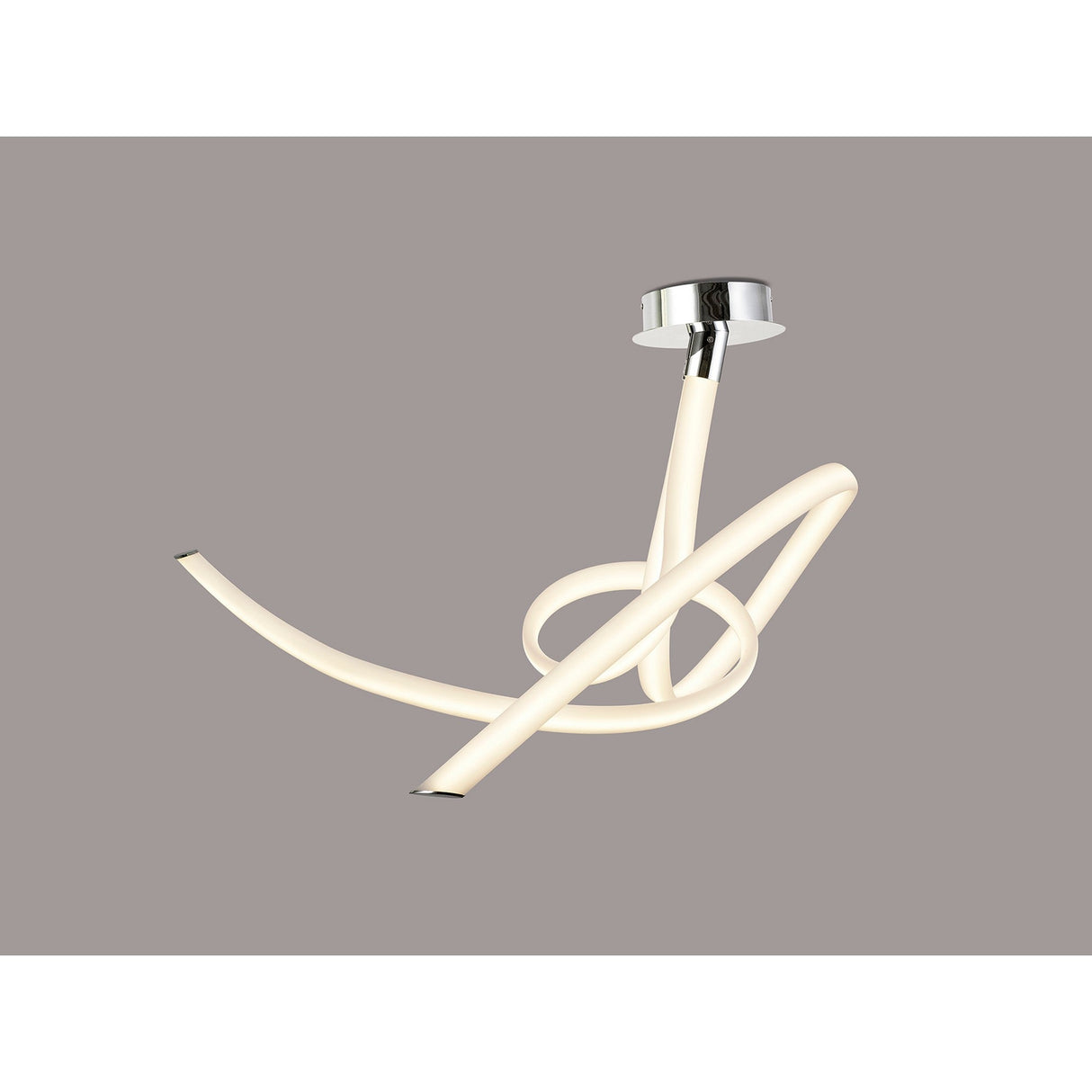 Armonia Medium Ribbons Semi-Flush LED Ceiling Light 60W 3000K - Polished Chrome