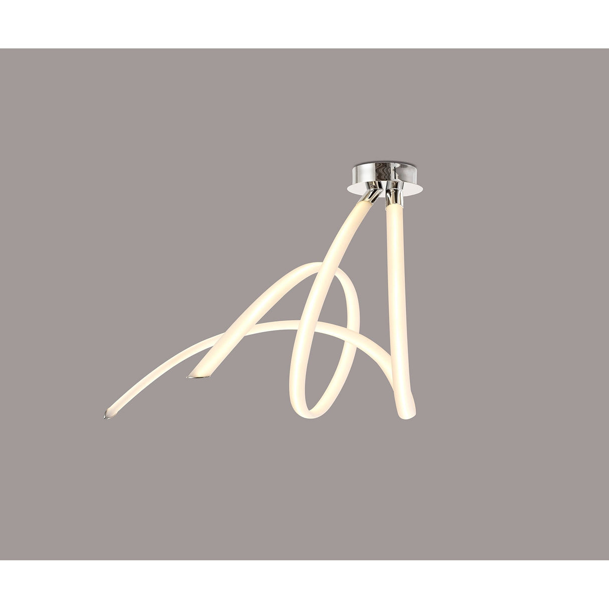 Armonia Spiral LED Semi-Flush Ceiling Light 60W 3000K - Polished Chrome