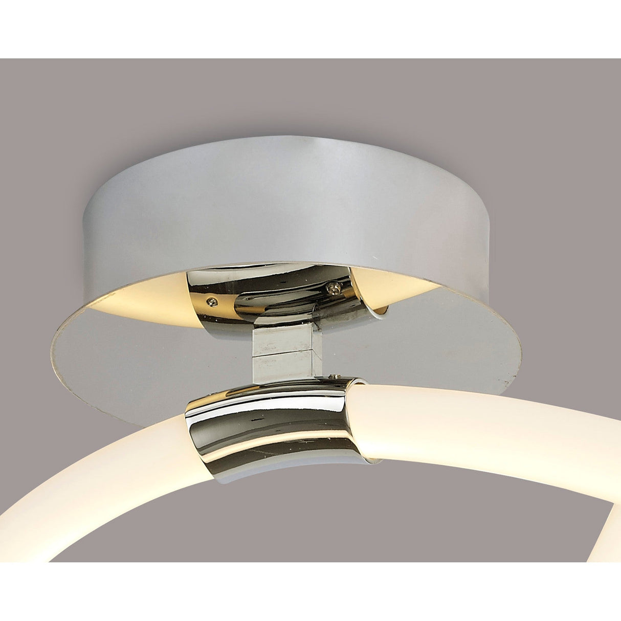 Armonia Small Loop LED Semi-Flush Ceiling Light 18W 3000K - Polished Chrome