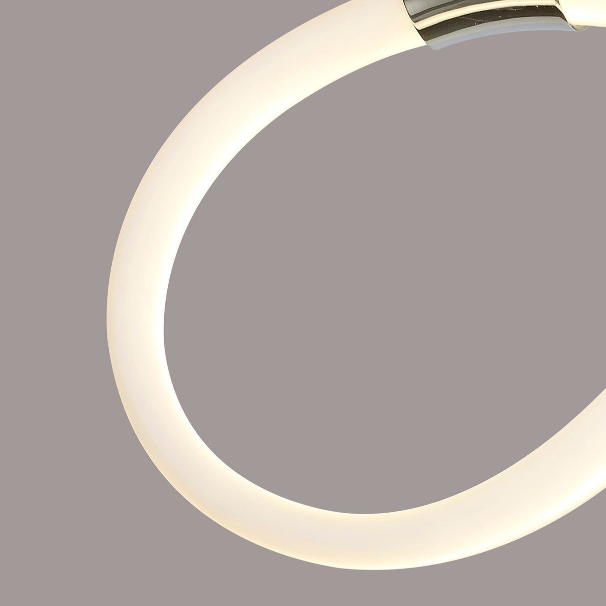 Armonia Small Loop LED Semi-Flush Ceiling Light 18W 3000K - Polished Chrome