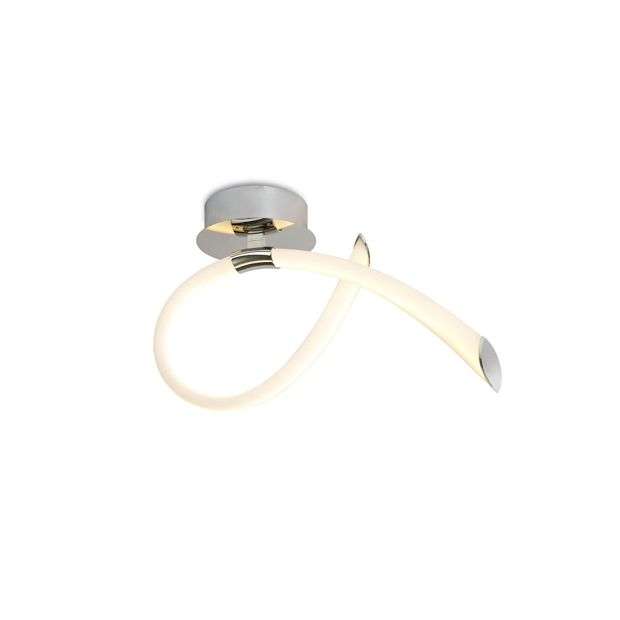 Armonia Small Loop LED Semi-Flush Ceiling Light 18W 3000K - Polished Chrome