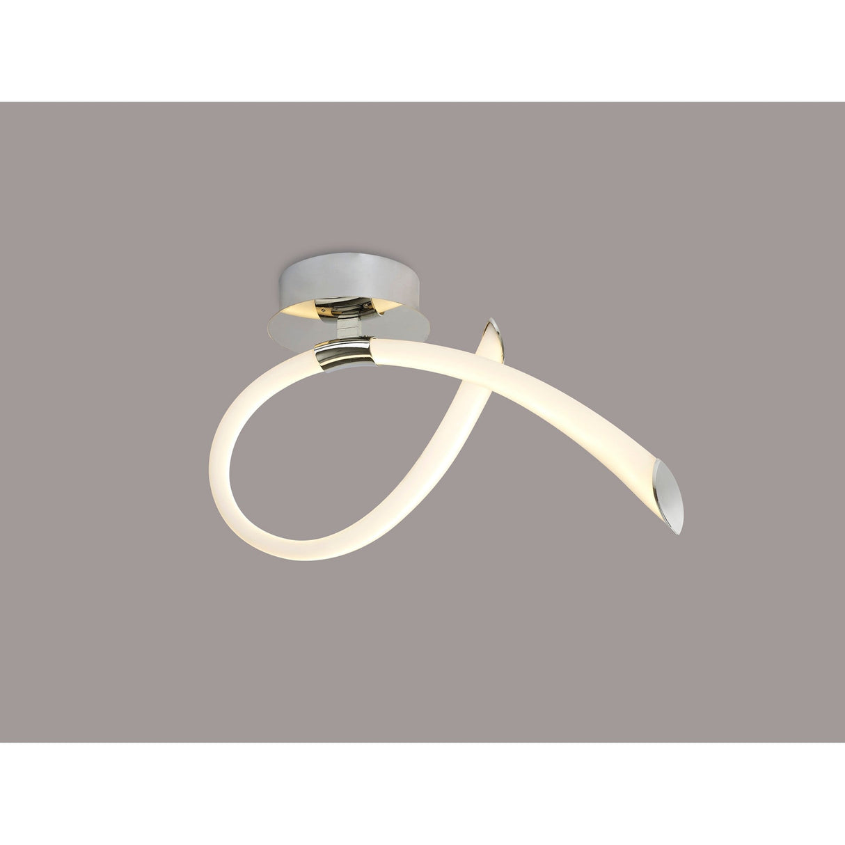 Armonia Small Loop LED Semi-Flush Ceiling Light 18W 3000K - Polished Chrome