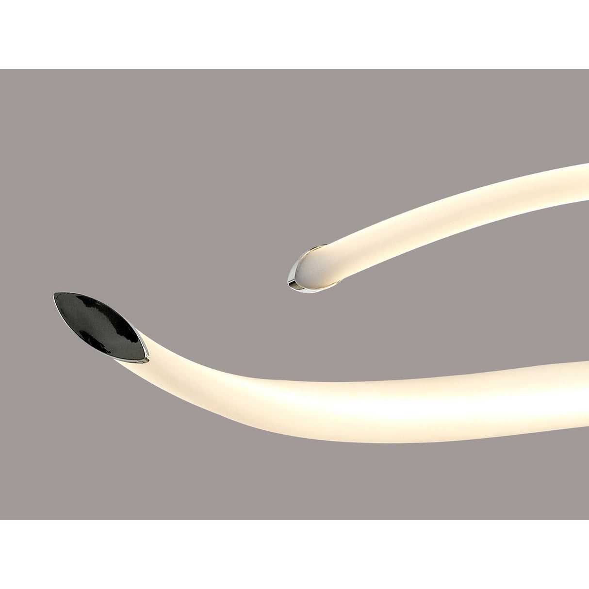 Armonia Curl LED Semi-Flush LED Ceiling Light 40W 3000K - Polished Chrome