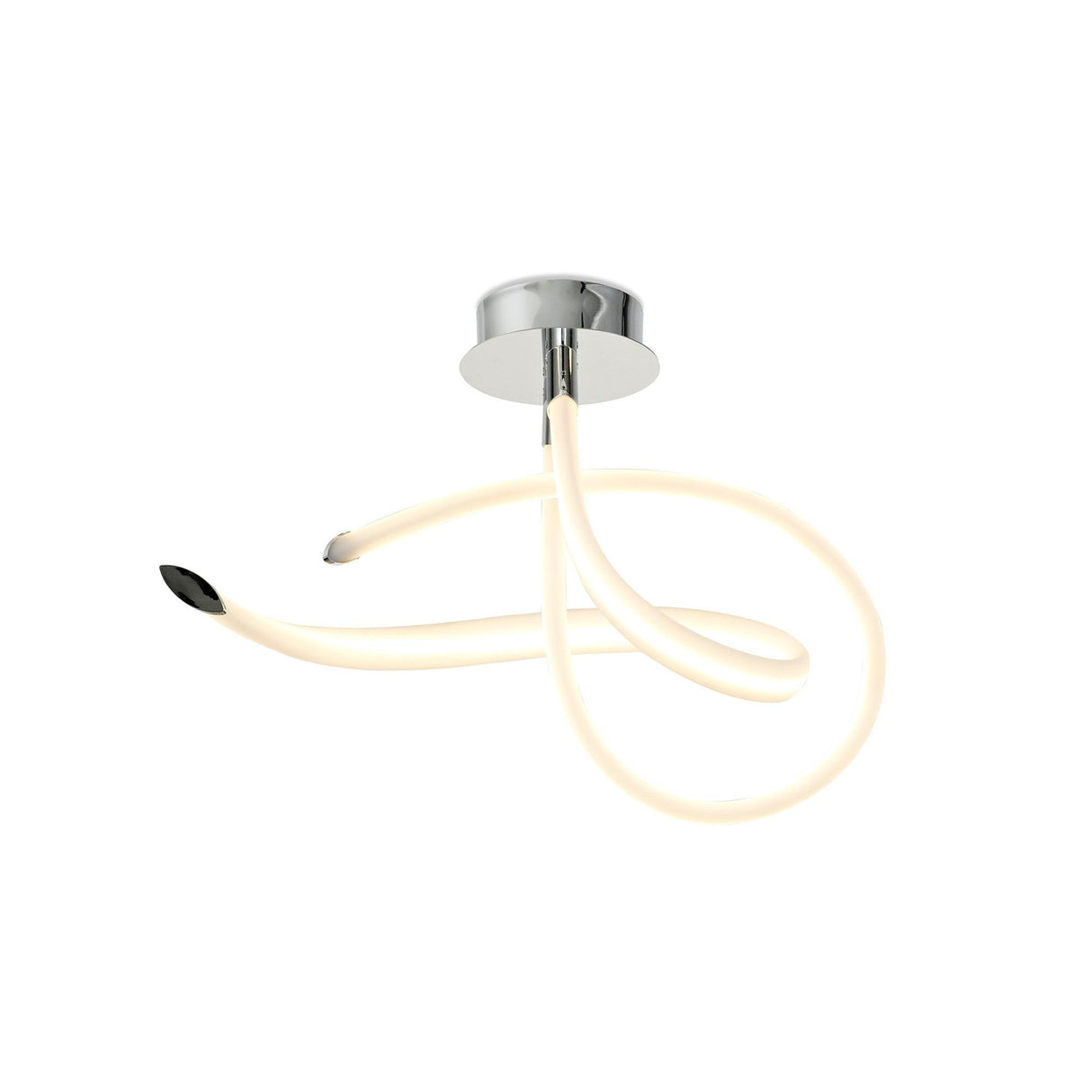 Armonia Curl LED Semi-Flush LED Ceiling Light 40W 3000K - Polished Chrome