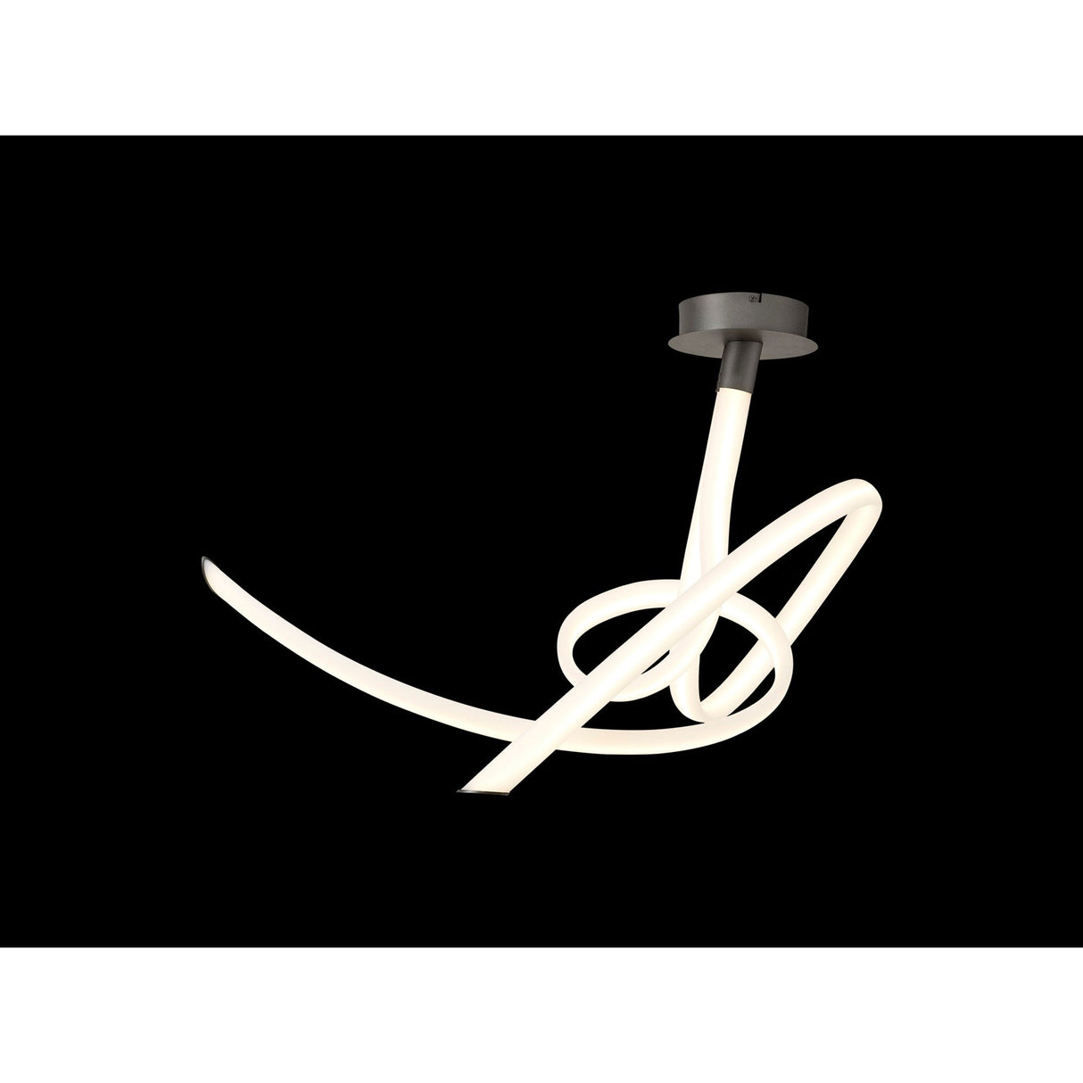 Armonia Medium Ribbons Dimmable LED Semi-Flush Ceiling Light 60W 3000K - Dark Silver