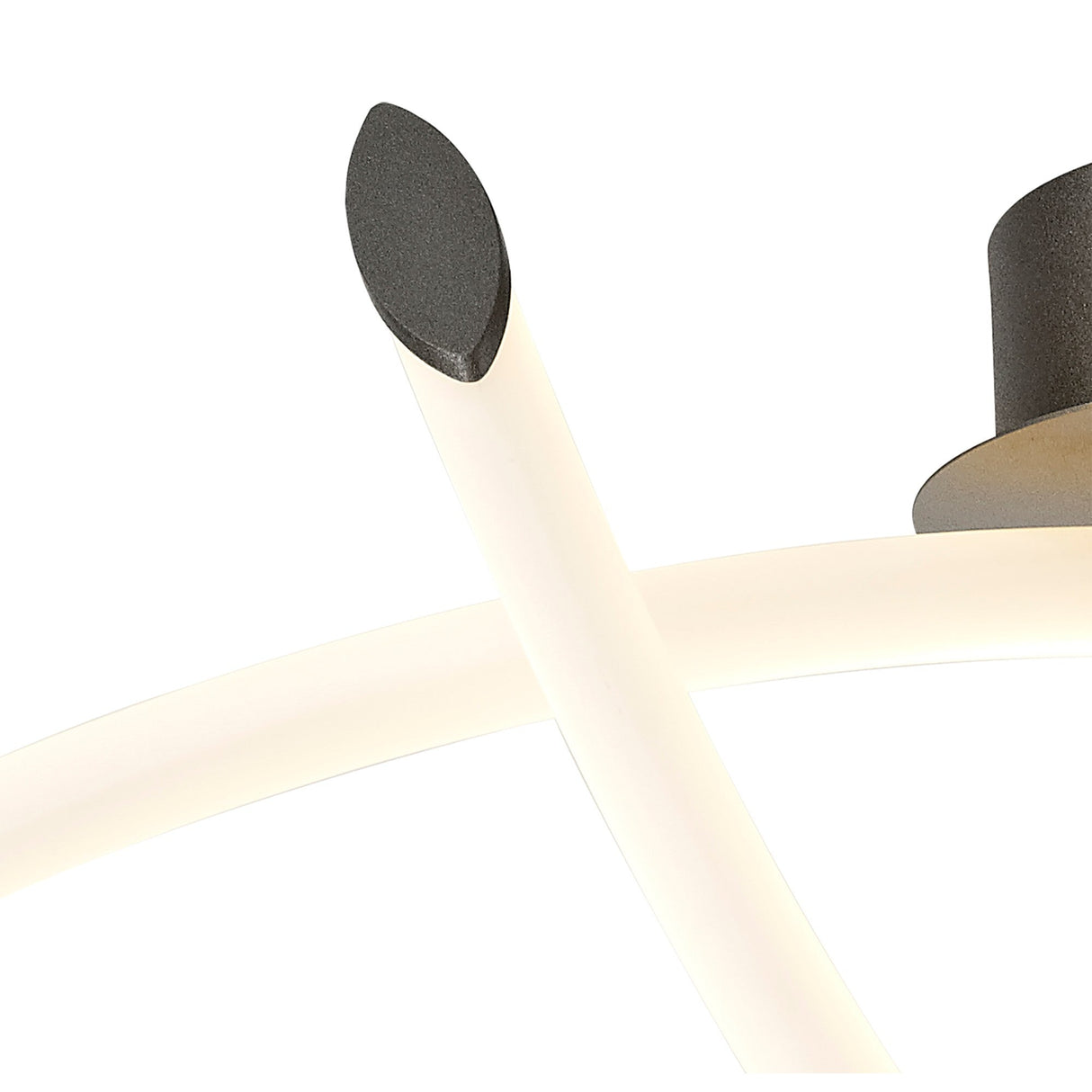 Armonia Loop Dimmable LED Semi-Flush Ceiling Light 25W 3000K - Dark Silver