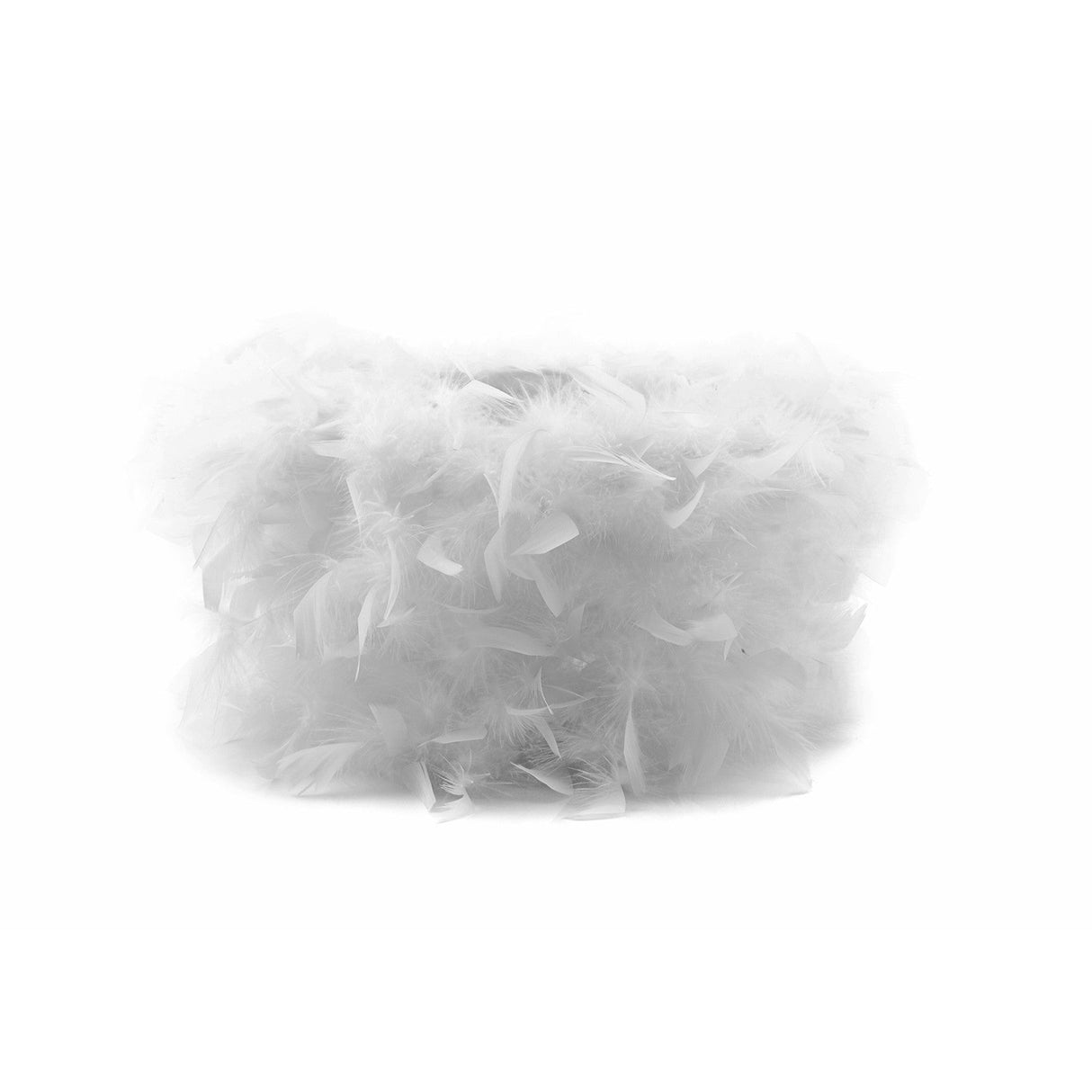 Arqus Feather Lampshade - White, 25 x 18cm