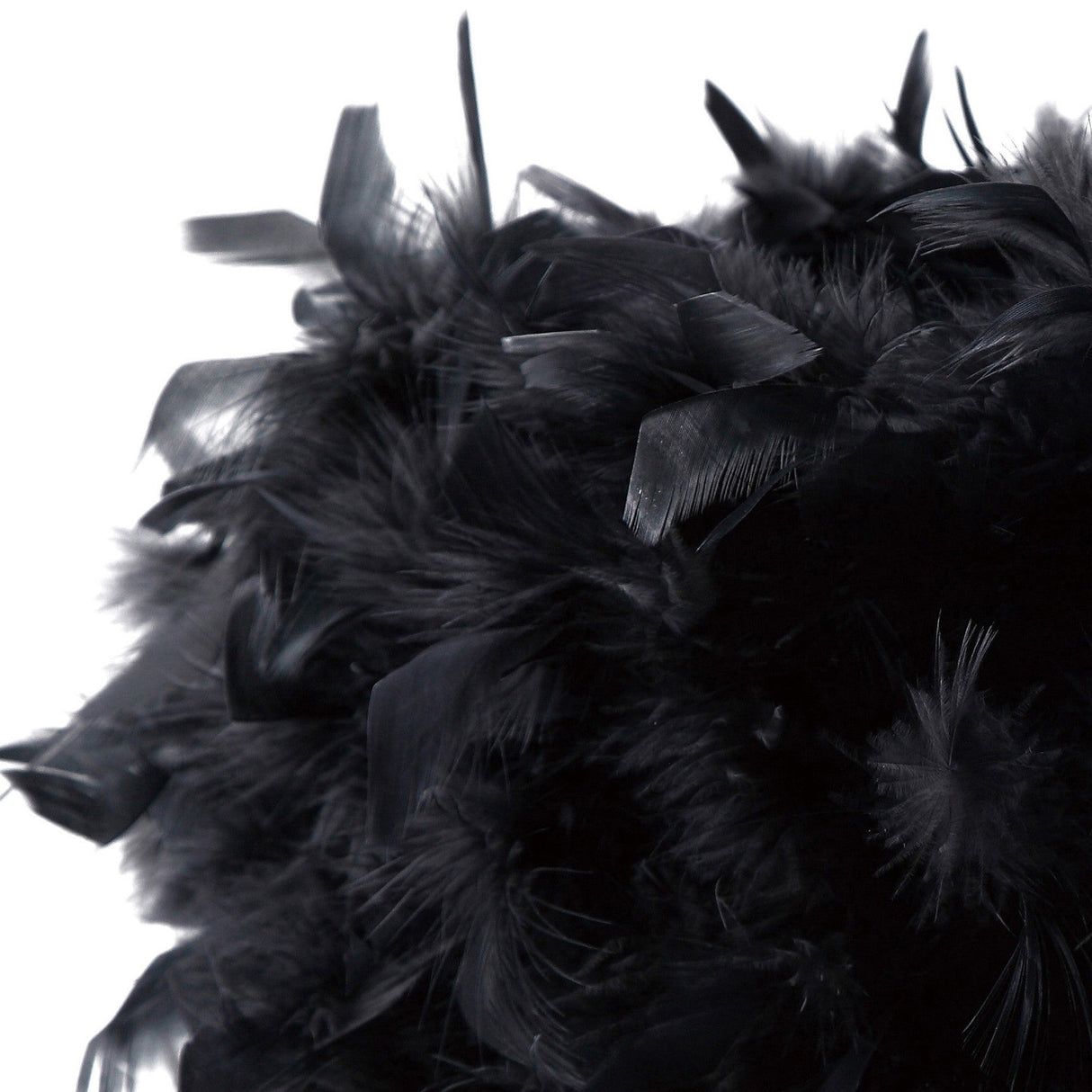 Arqus Feather Lampshade - Black, 33 x 20cm