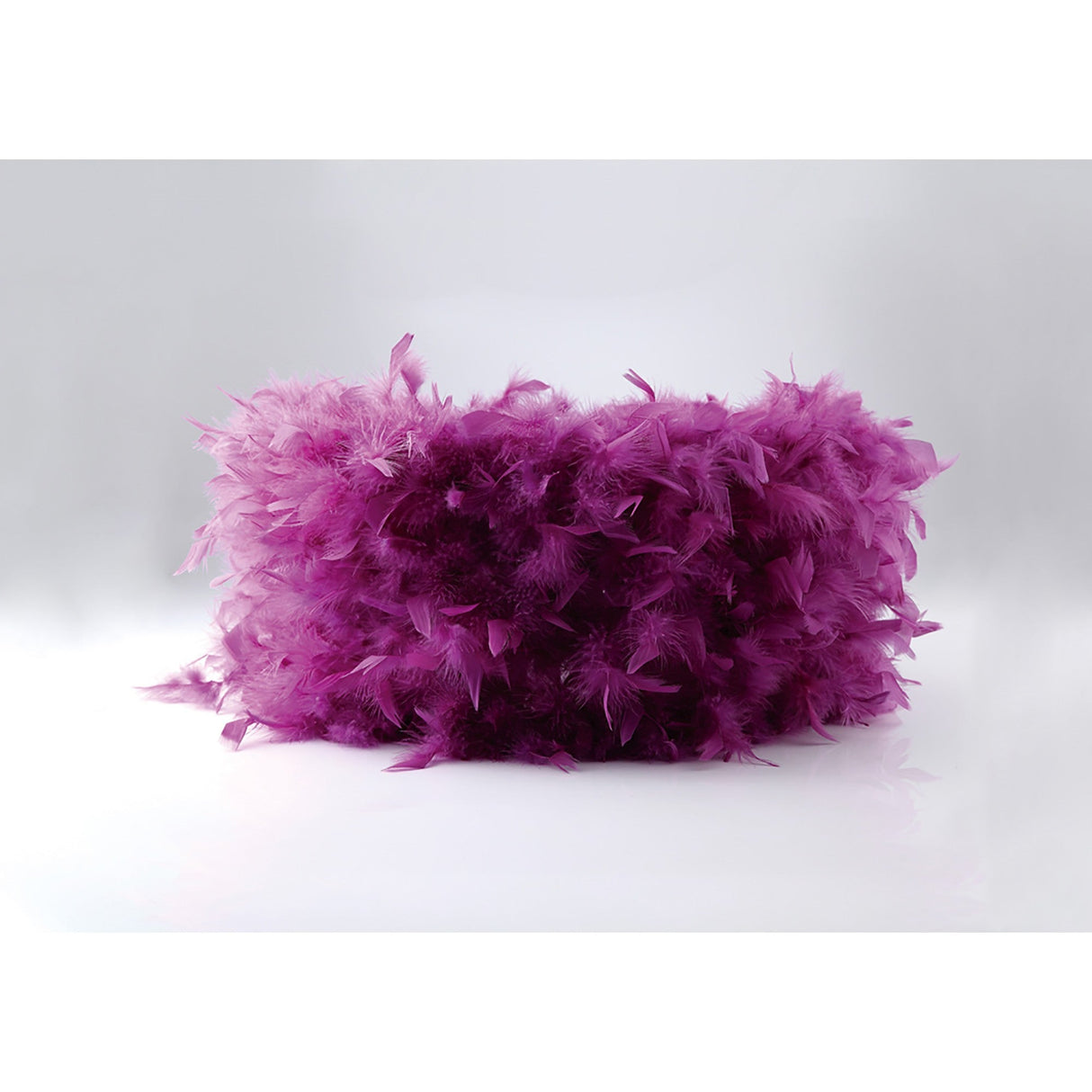 Arqus Feather Lampshade - Aubergine, 33 x 20cm