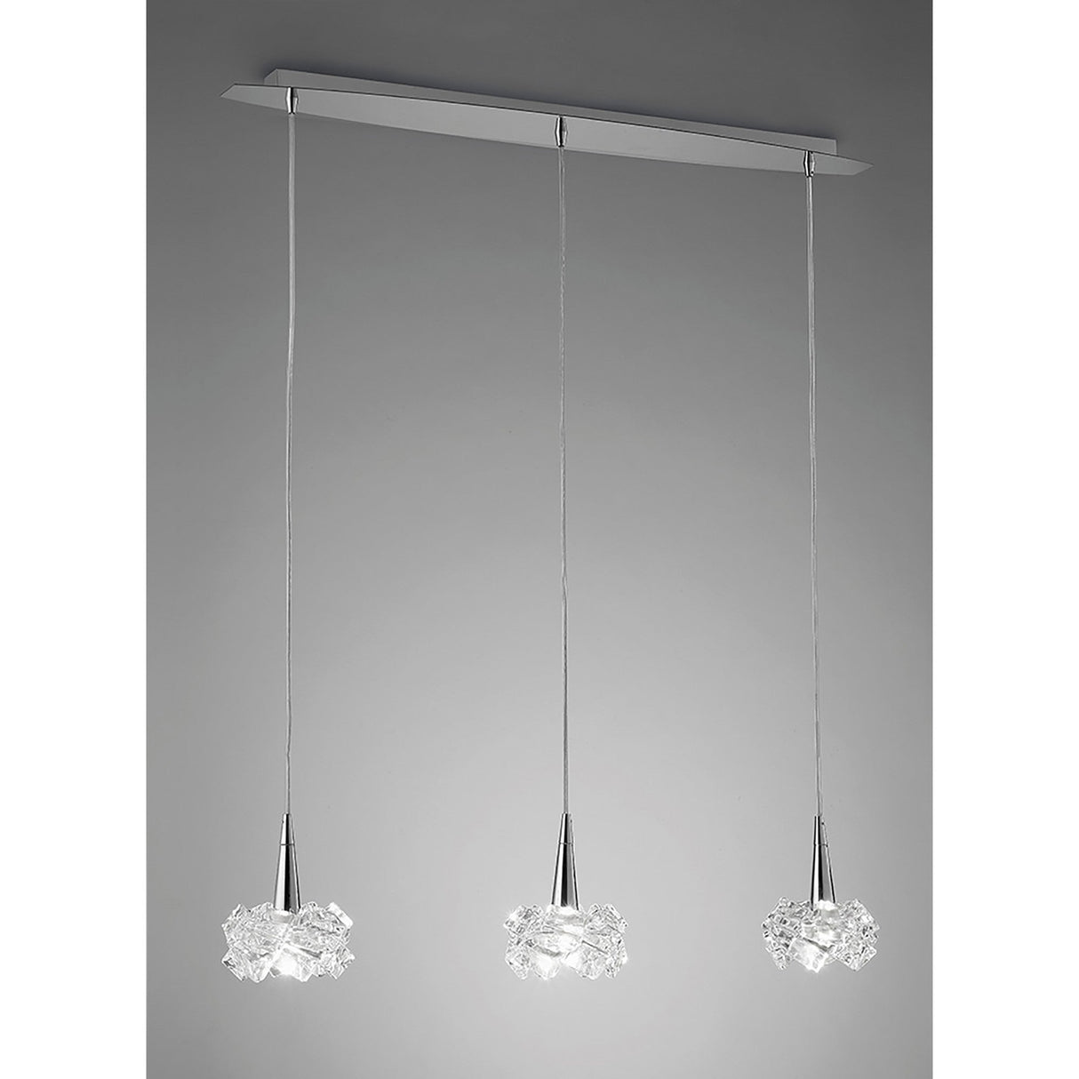 Artic 3 Light Bar Pendant Light - Polished Chrome
