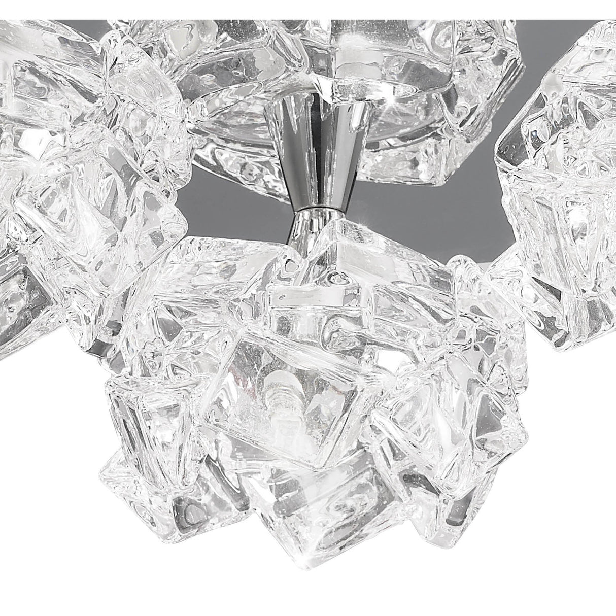 Artic Large 3 Light Semi-Flush Ceiling Light - Polished Chrome