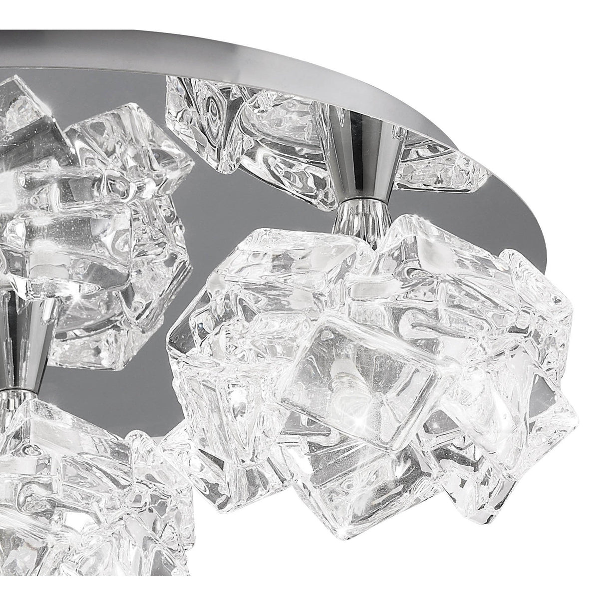 Artic Large 3 Light Semi-Flush Ceiling Light - Polished Chrome