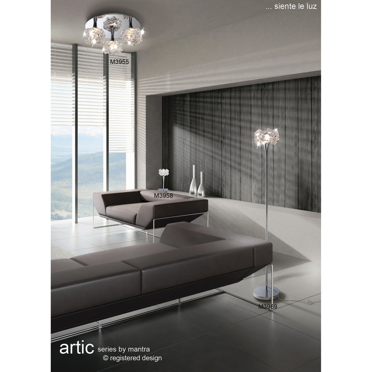 Artic 1 Light Table Lamp - Polished Chrome
