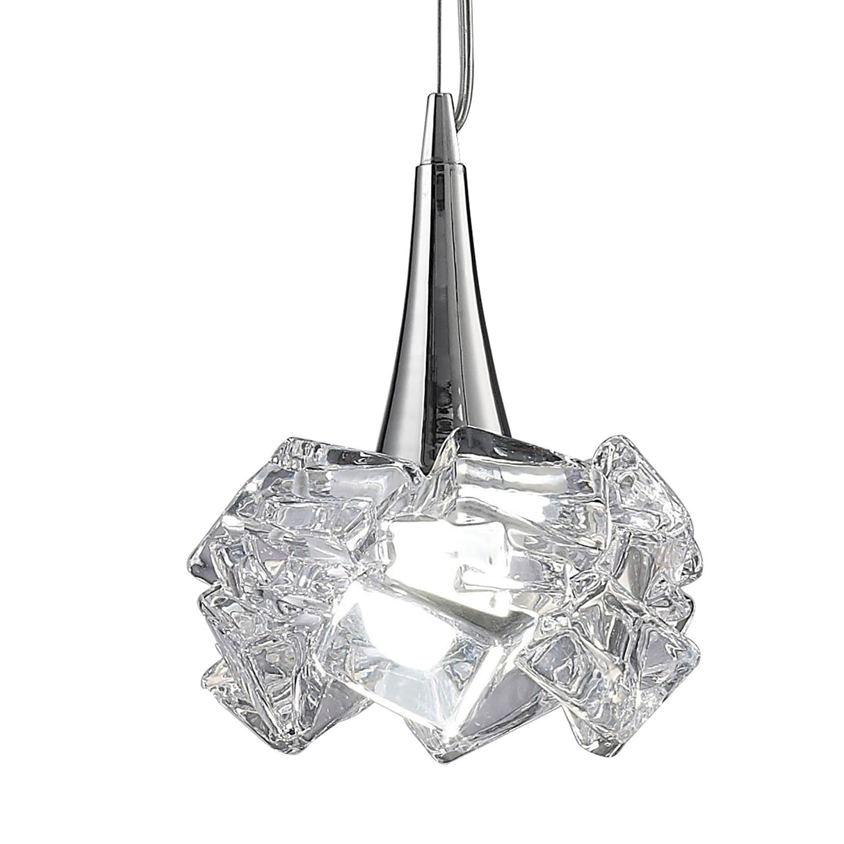 Artic 20cm Large 1 Light Pendant Light - Polished Chrome