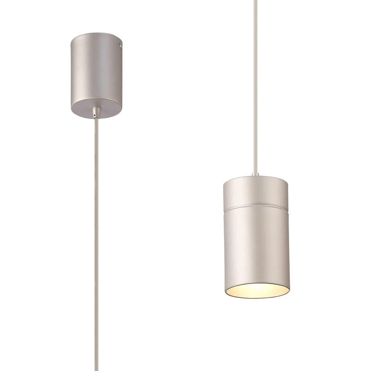 Aruba 9.5cm Small Round 1 Light Pendant Light - Silver