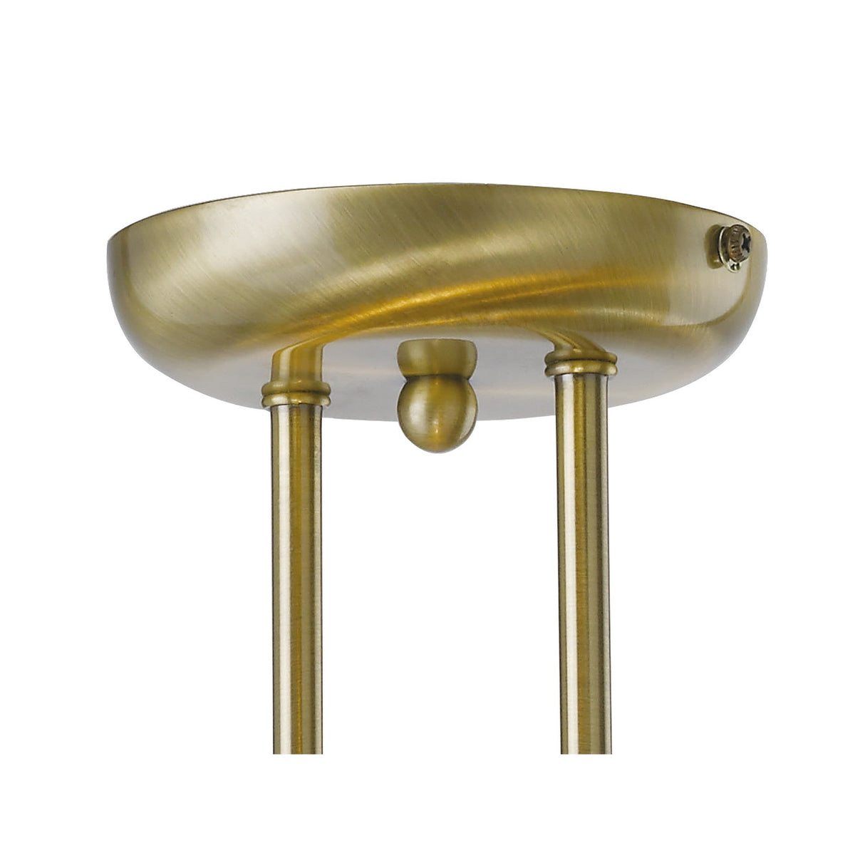 Ashton 4 Light Crystal Semi-Flush Ceiling Light – Antique Brass