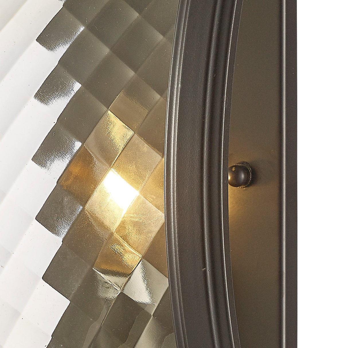 Asia 1 Light Glass Wall Light - Oiled Bronze