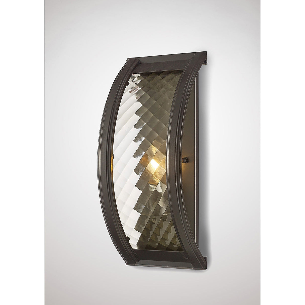 Asia 1 Light Glass Wall Light - Oiled Bronze