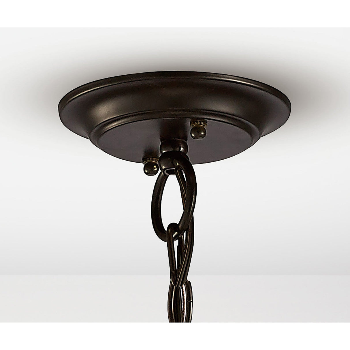 Asia 30cm 3 Light Lantern Chandelier/Semi-Flush - Oiled Bronze