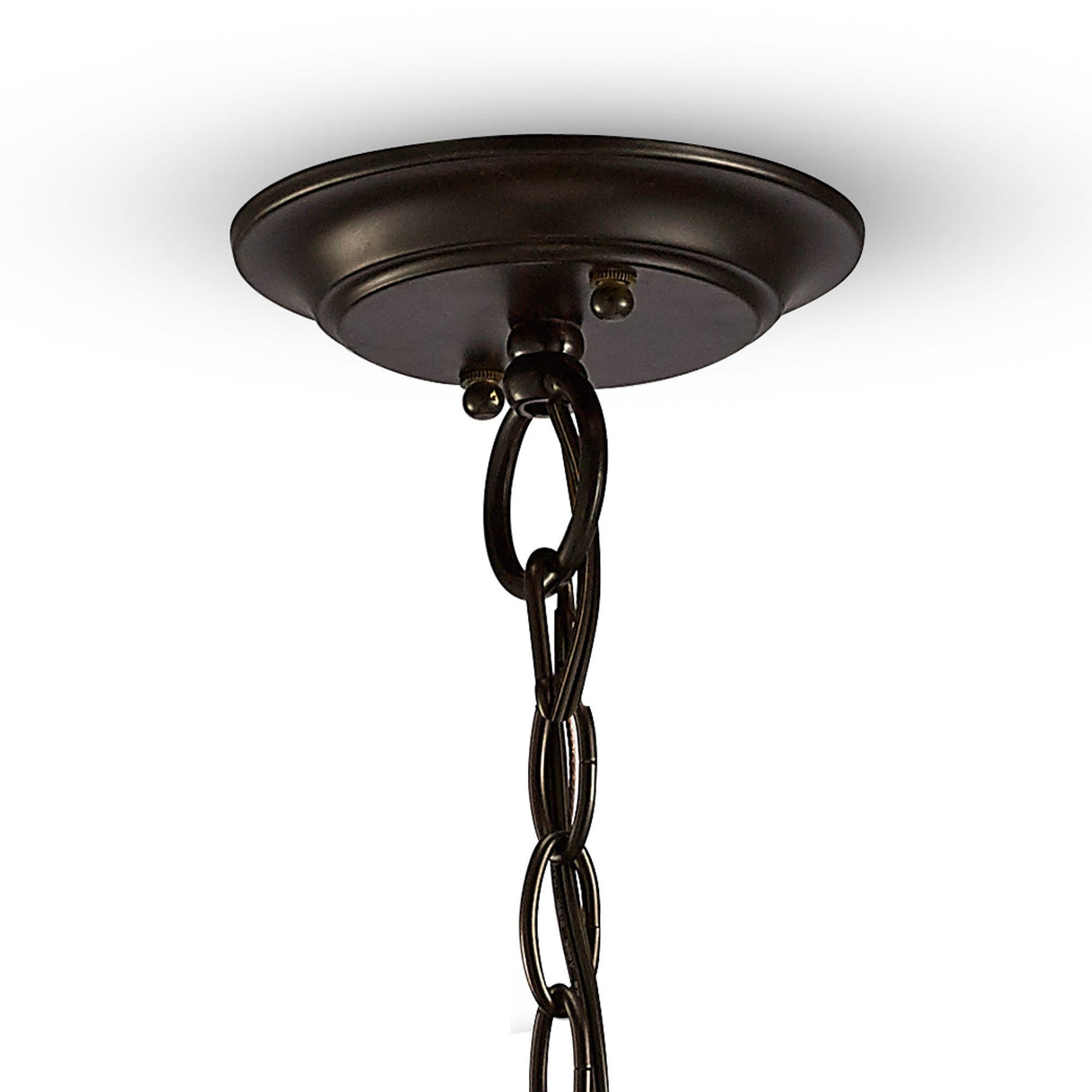 Asia 30cm 3 Light Lantern Chandelier/Semi-Flush - Oiled Bronze