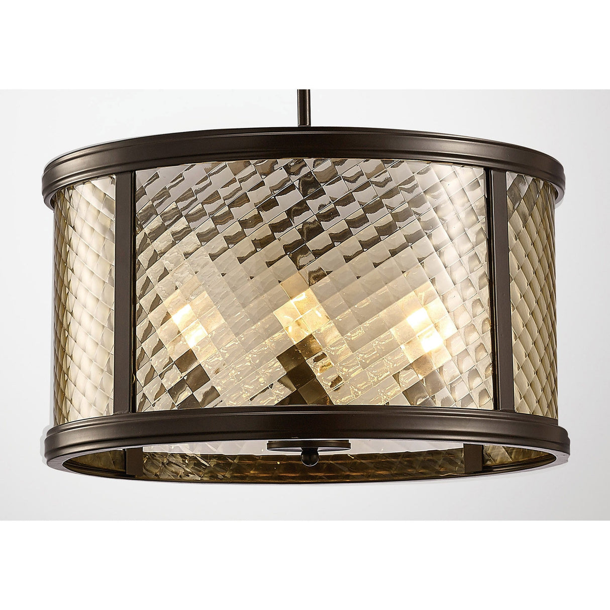Asia 47cm 4 Light Lantern Chandelier - Oiled Bronze