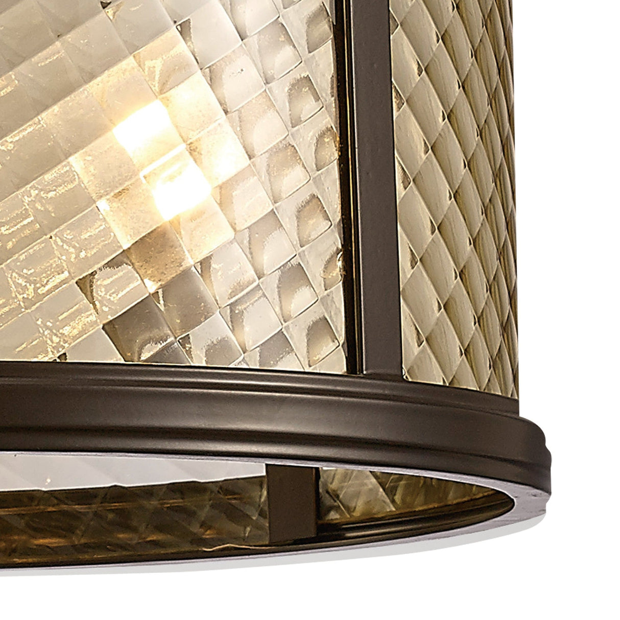 Asia 47cm 4 Light Lantern Chandelier - Oiled Bronze