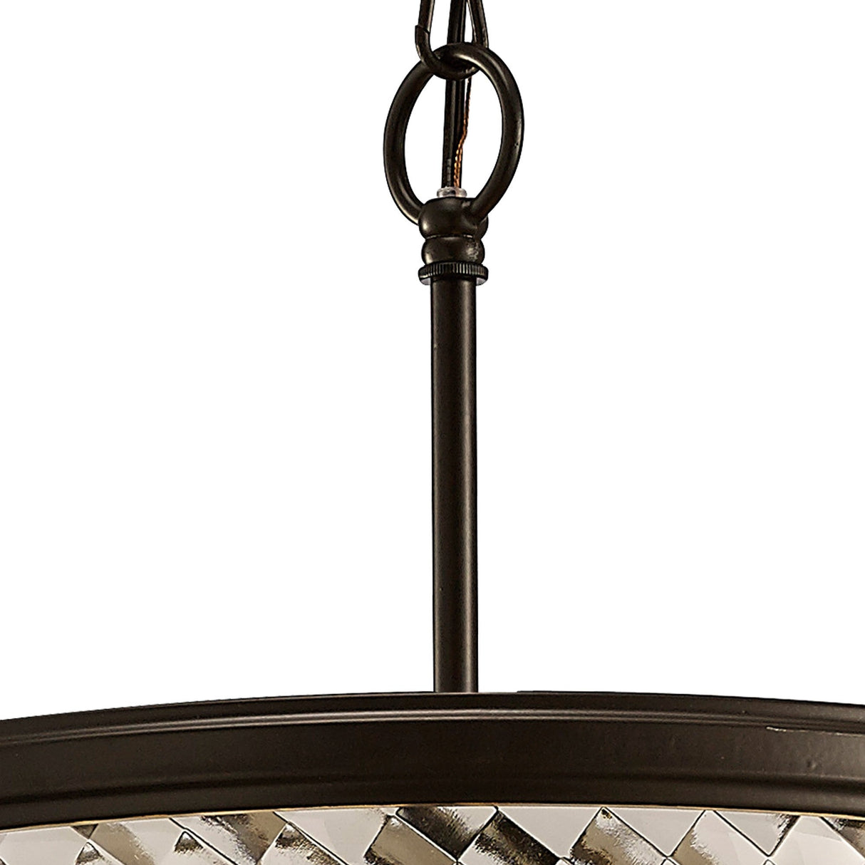 Asia 47cm 8 Light Lantern Chandelier - Oiled Bronze