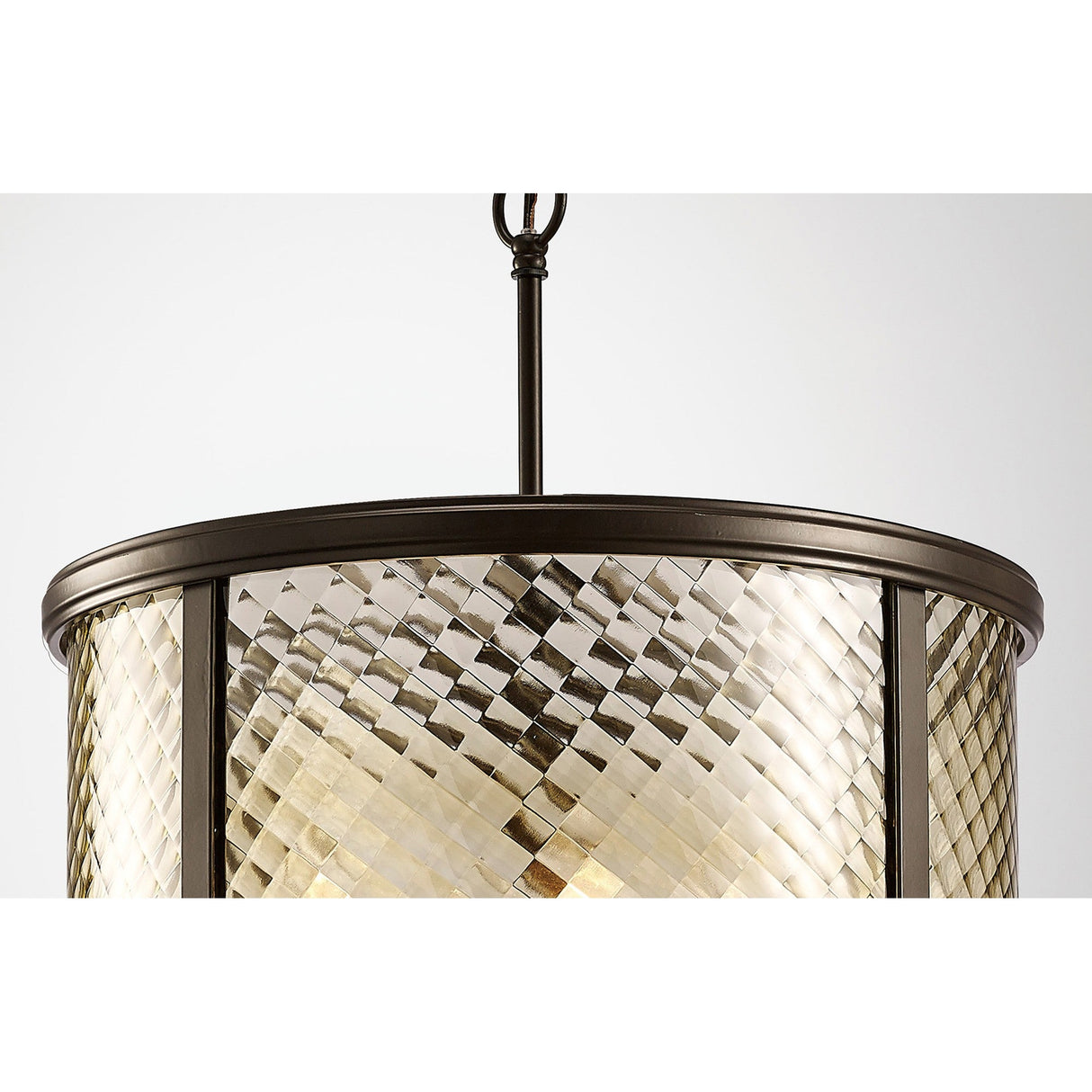Asia 47cm 8 Light Lantern Chandelier - Oiled Bronze