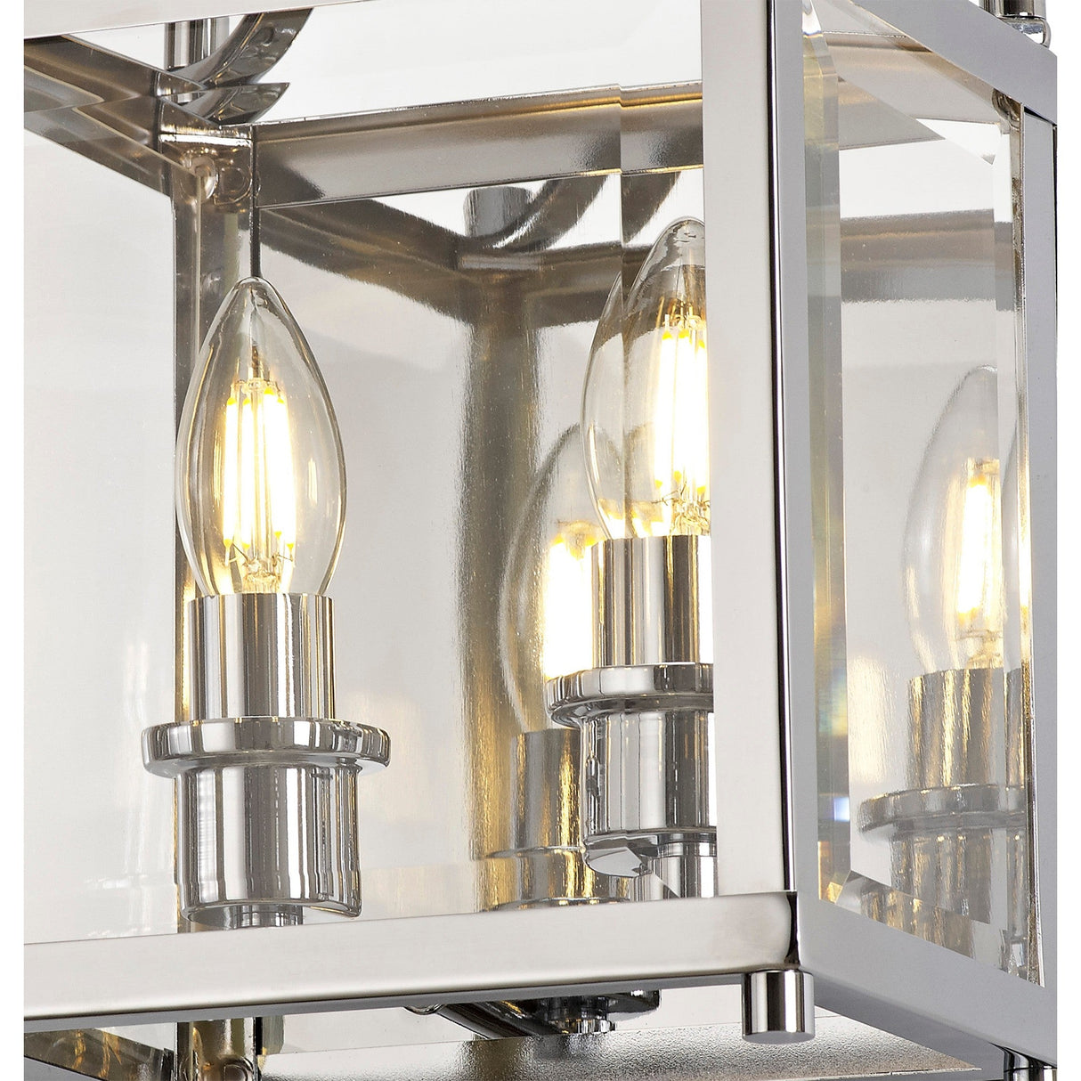 Aston 2 Light Glass Wall Light - Polished Chrome