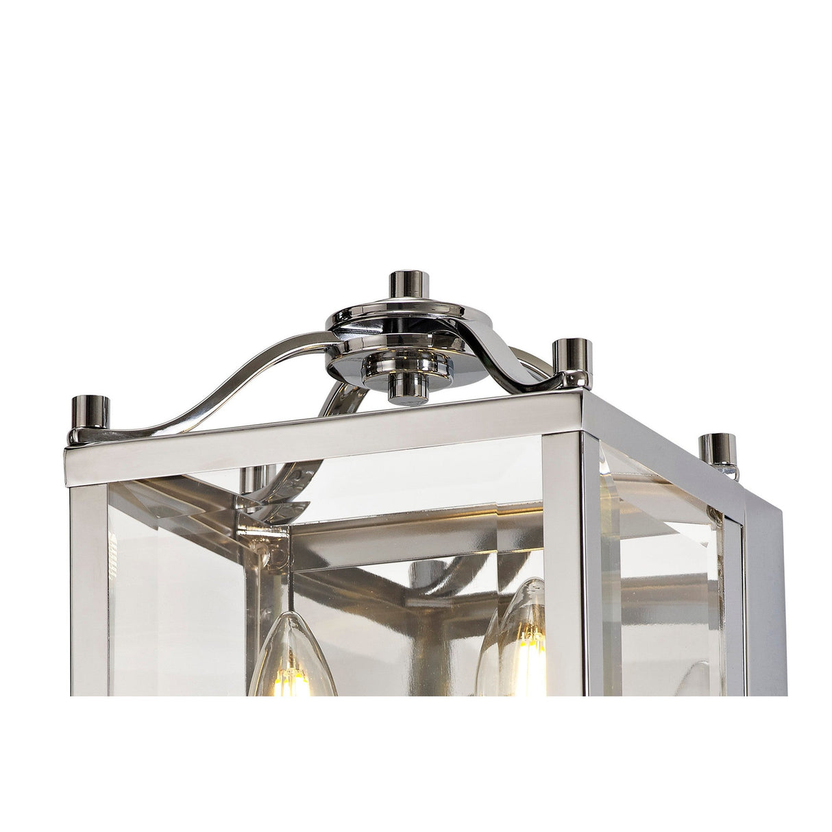 Aston 2 Light Glass Wall Light - Polished Chrome