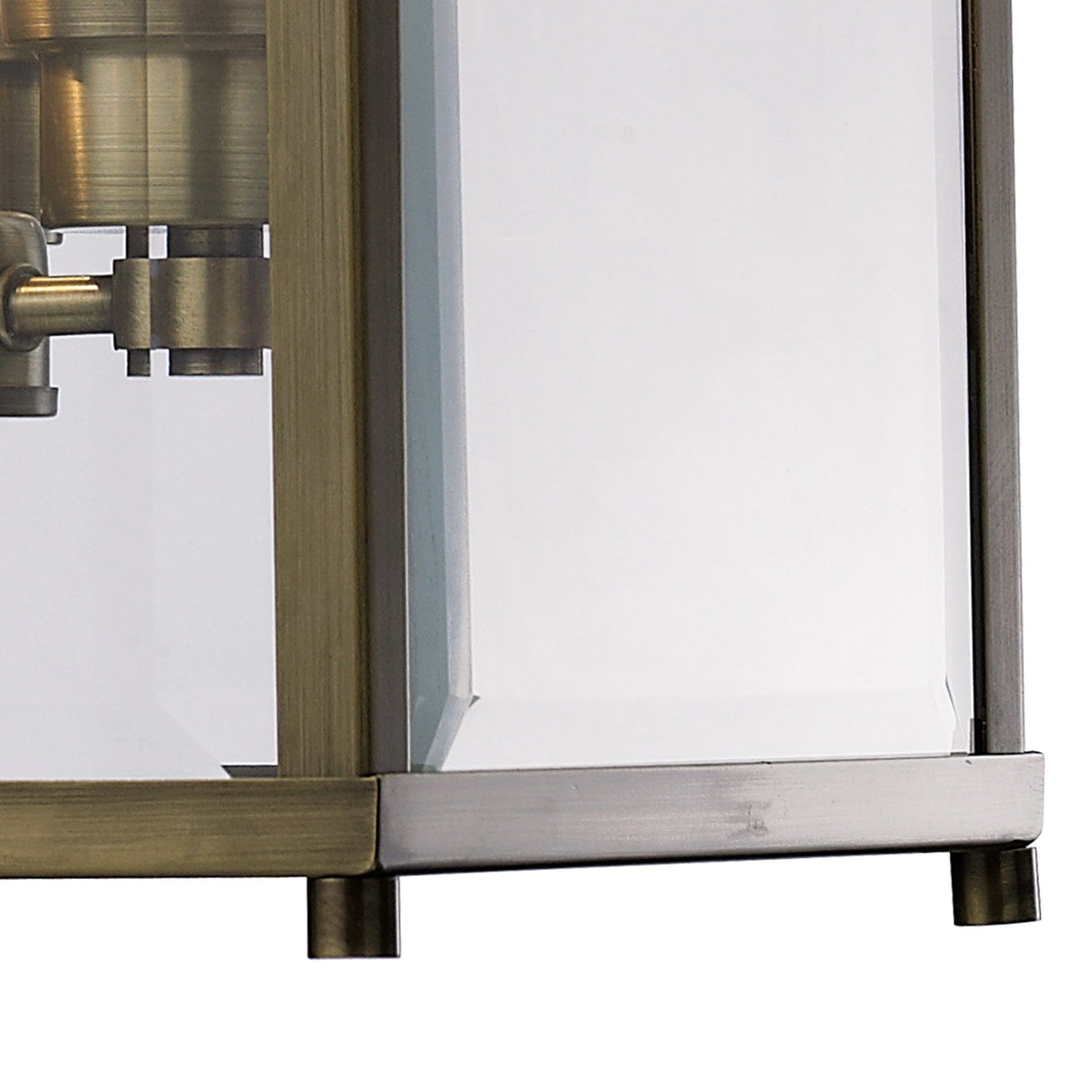 Aston Square 3 Light Lantern Chandelier - Antique Brass