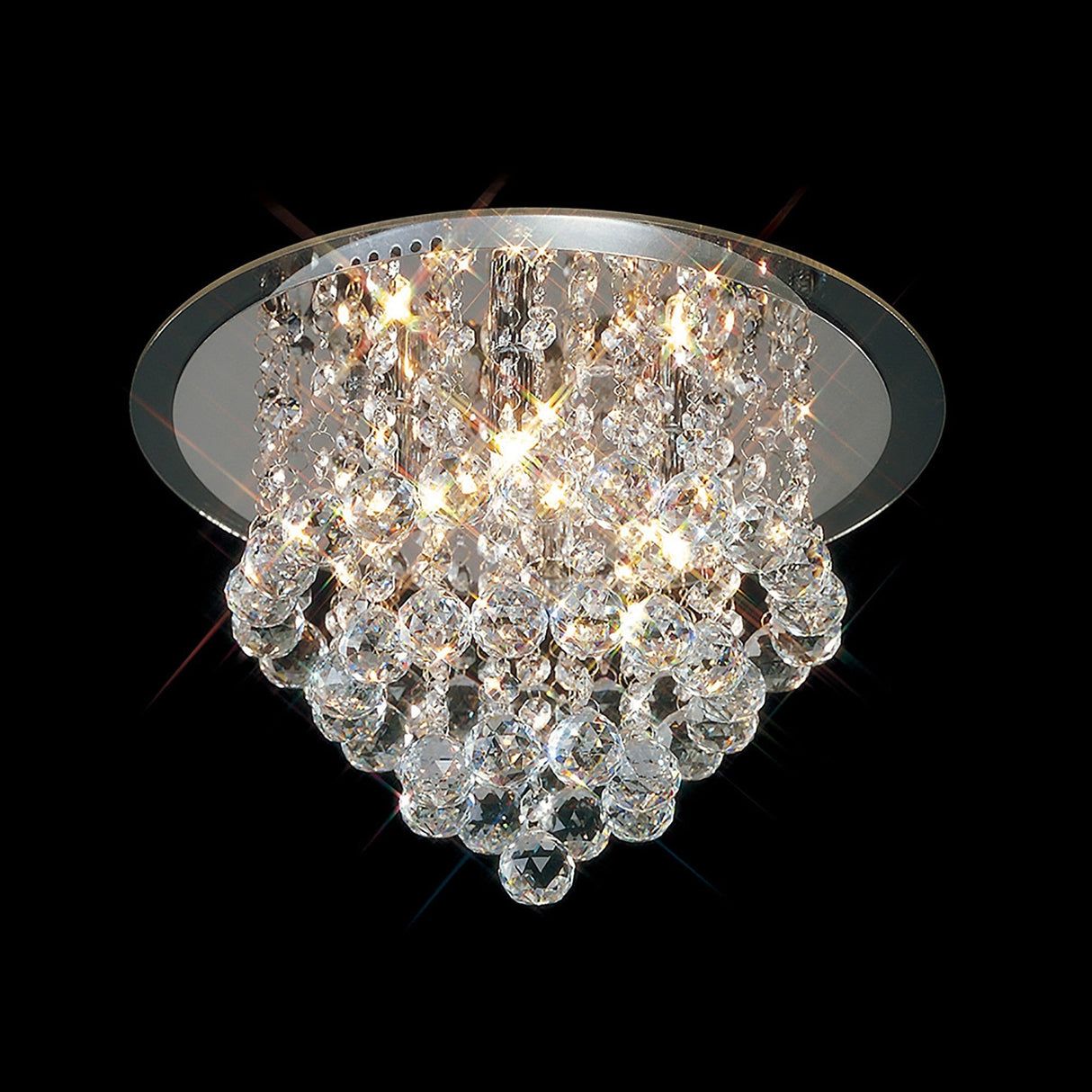 Atla 4 Light Crystal Semi-Flush Ceiling Light – Polished Chrome
