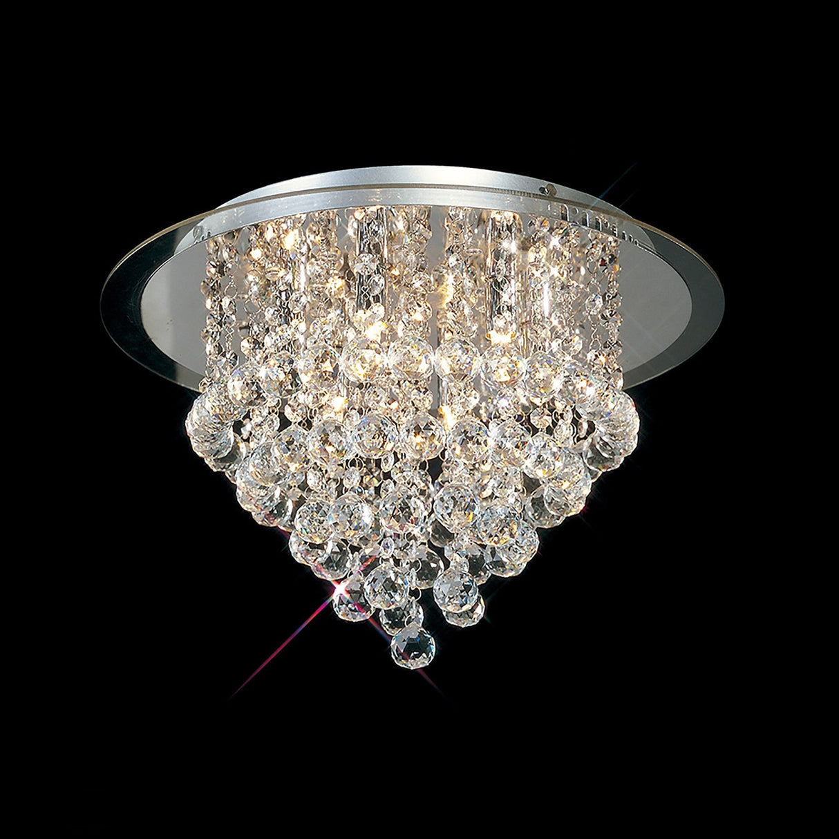 Atla 6 Light Crystal Semi-Flush Ceiling Light – Polished Chrome