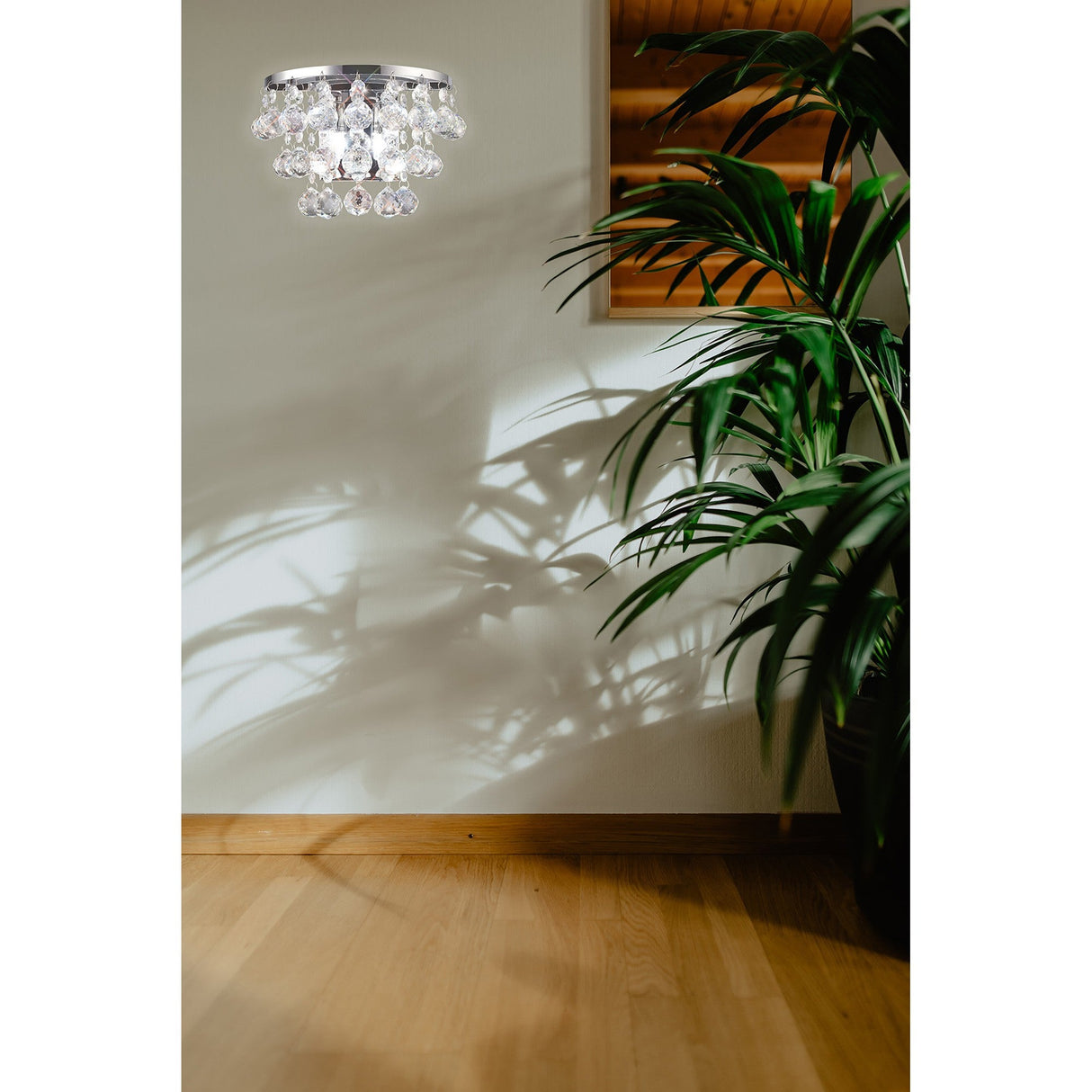 Atla 2 Light Crystal Wall Light With Switch - Chrome