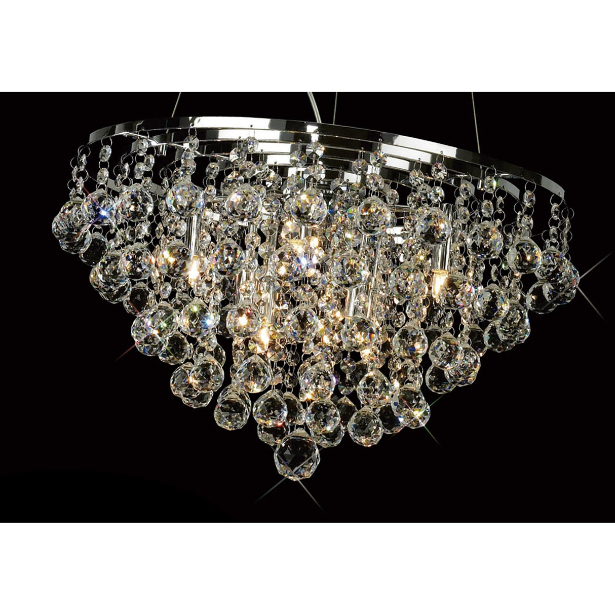 Atla 45cm 8 Light Crystal Chandelier - Polished Chrome